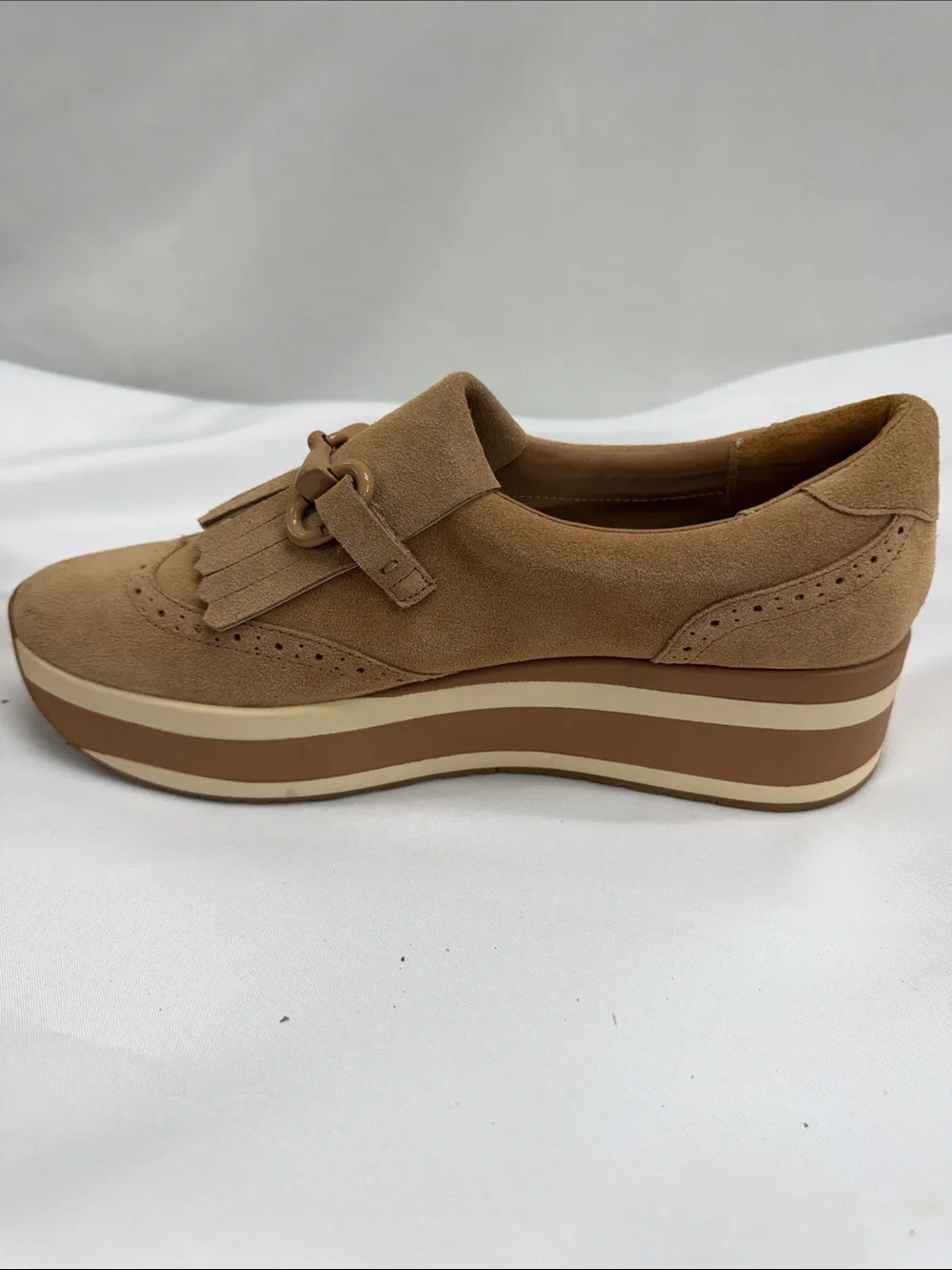 Dolce Vita Tan Suede Fringe Loafer Sneakers